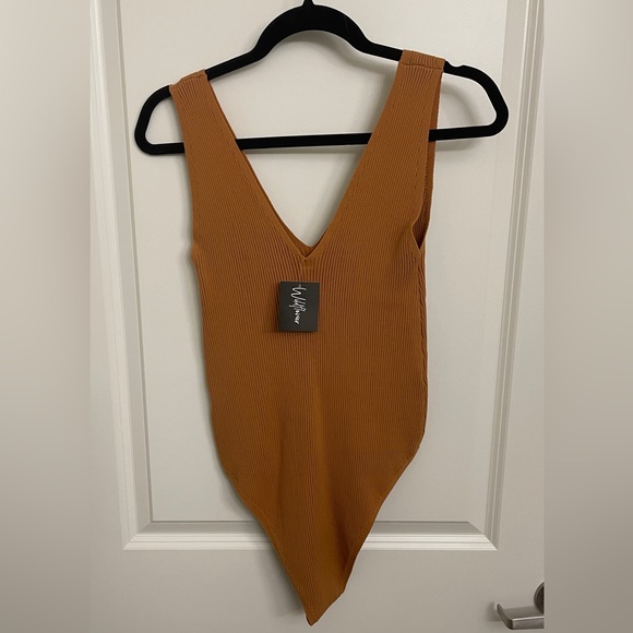 V-neck ribbed bodysuit L - Picture 2 of 2